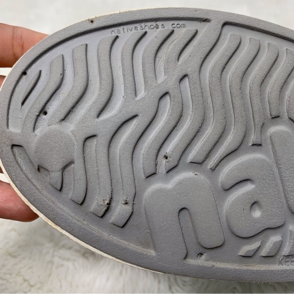 Native Jefferson Men's Gray White Slip On Rubber Slip On Shoes Size 7 - Picture 12 of 15